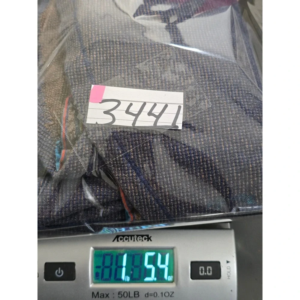 Robert Graham Mens XL Geometric Print Quarter Zip Pullover Sweater Blue Brown‎